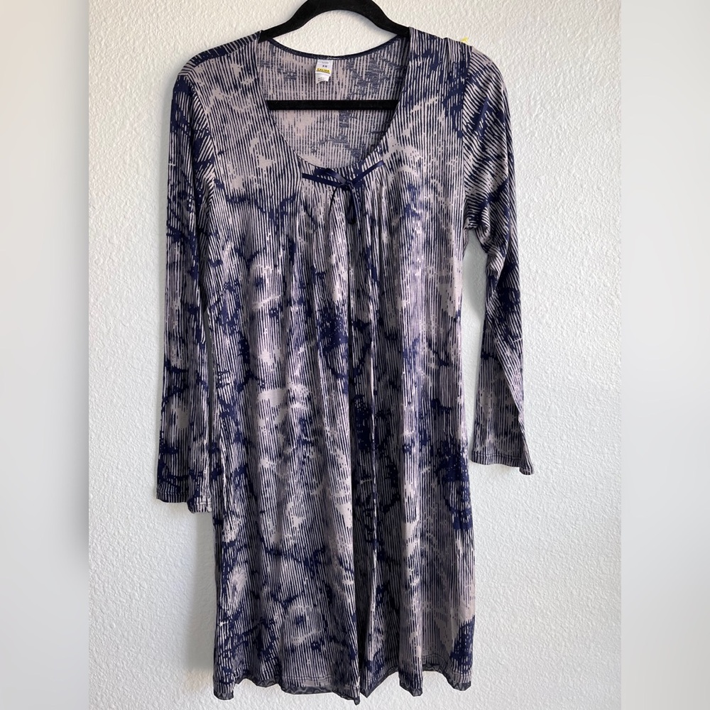 CÁLIDA Bodywear Blue and Grey Nightgown Size XS